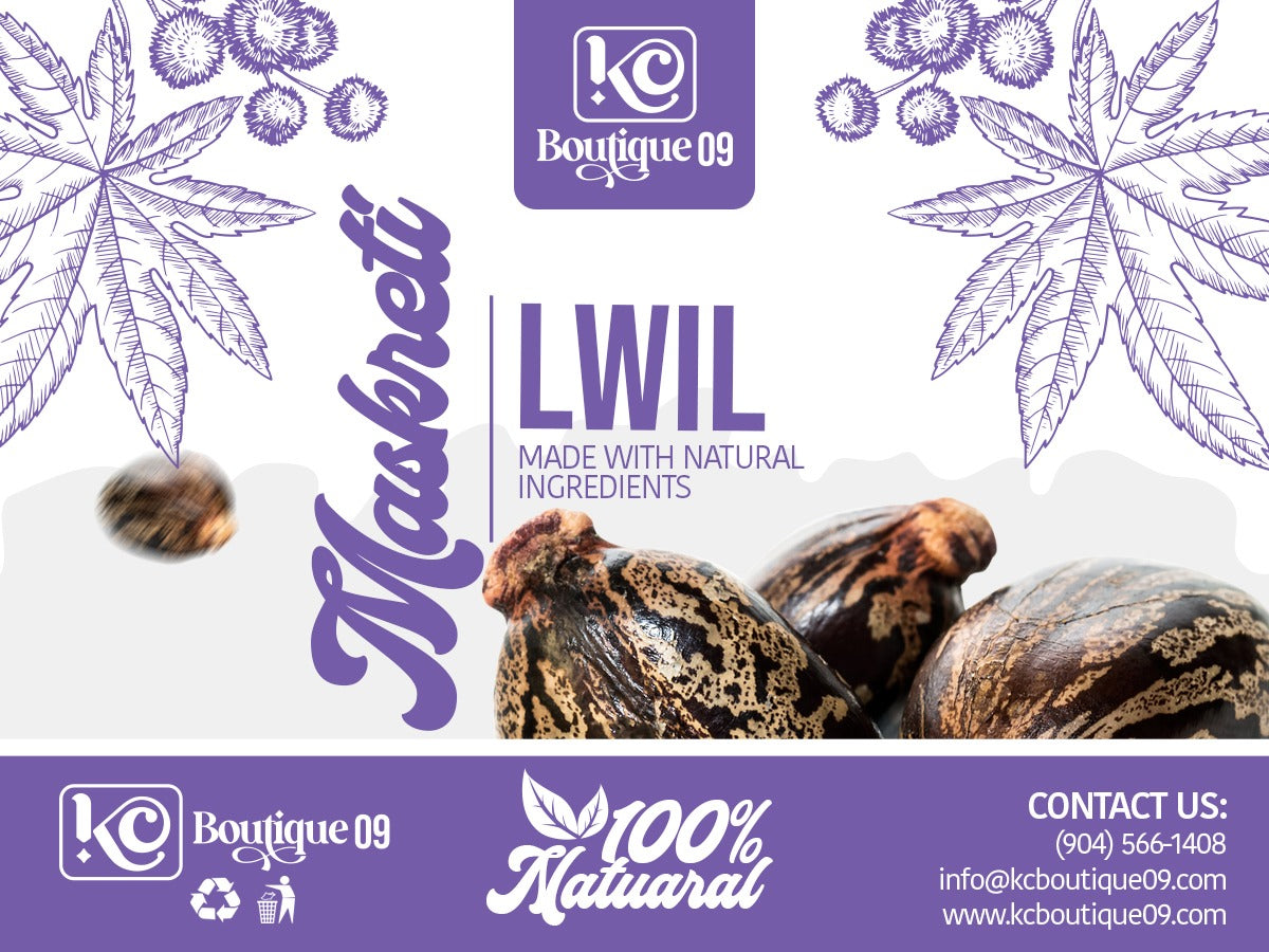 Haitian Black Castor Oil/ Luil Maskreti.