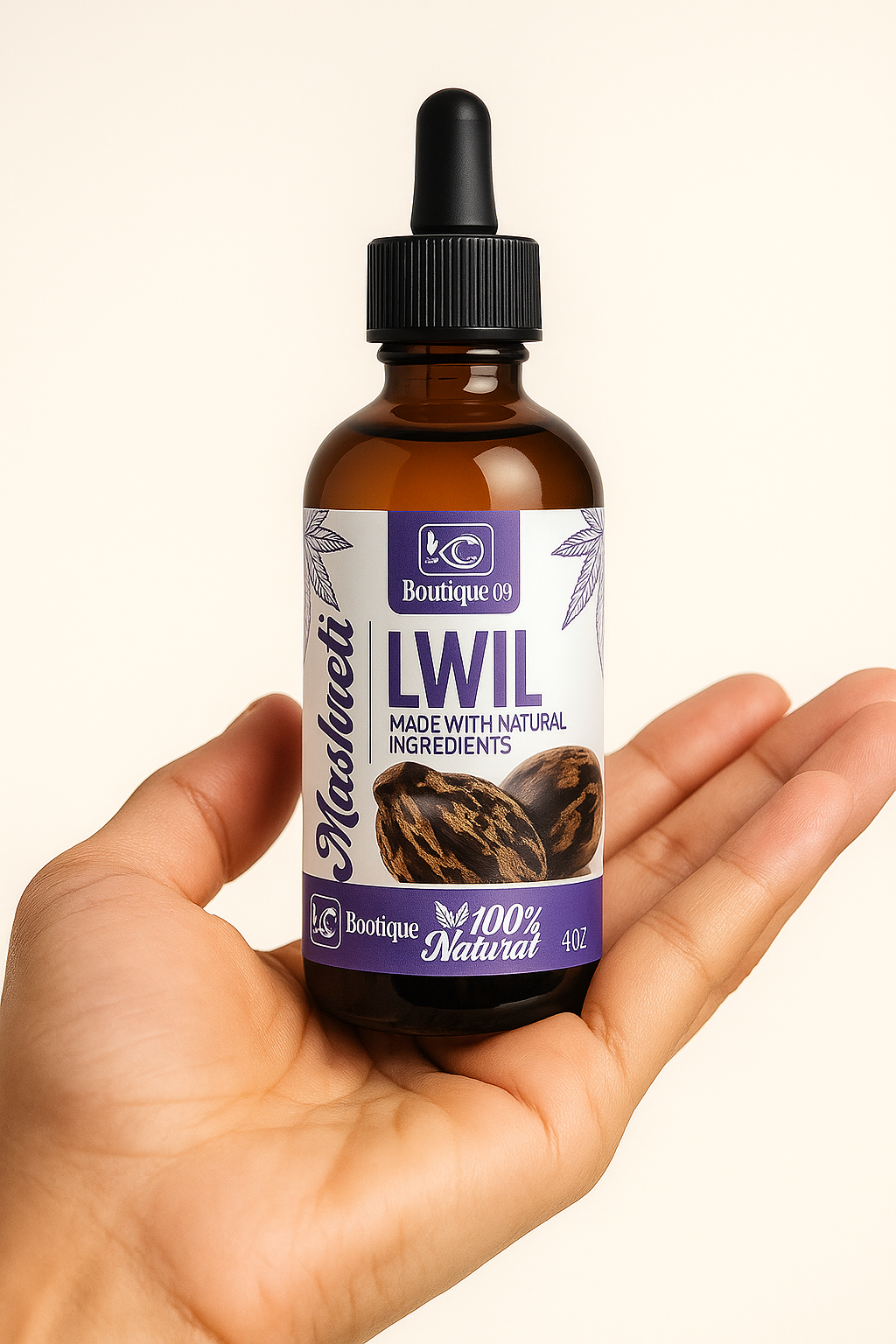 Haitian Black Castor Oil/ Luil Maskreti.