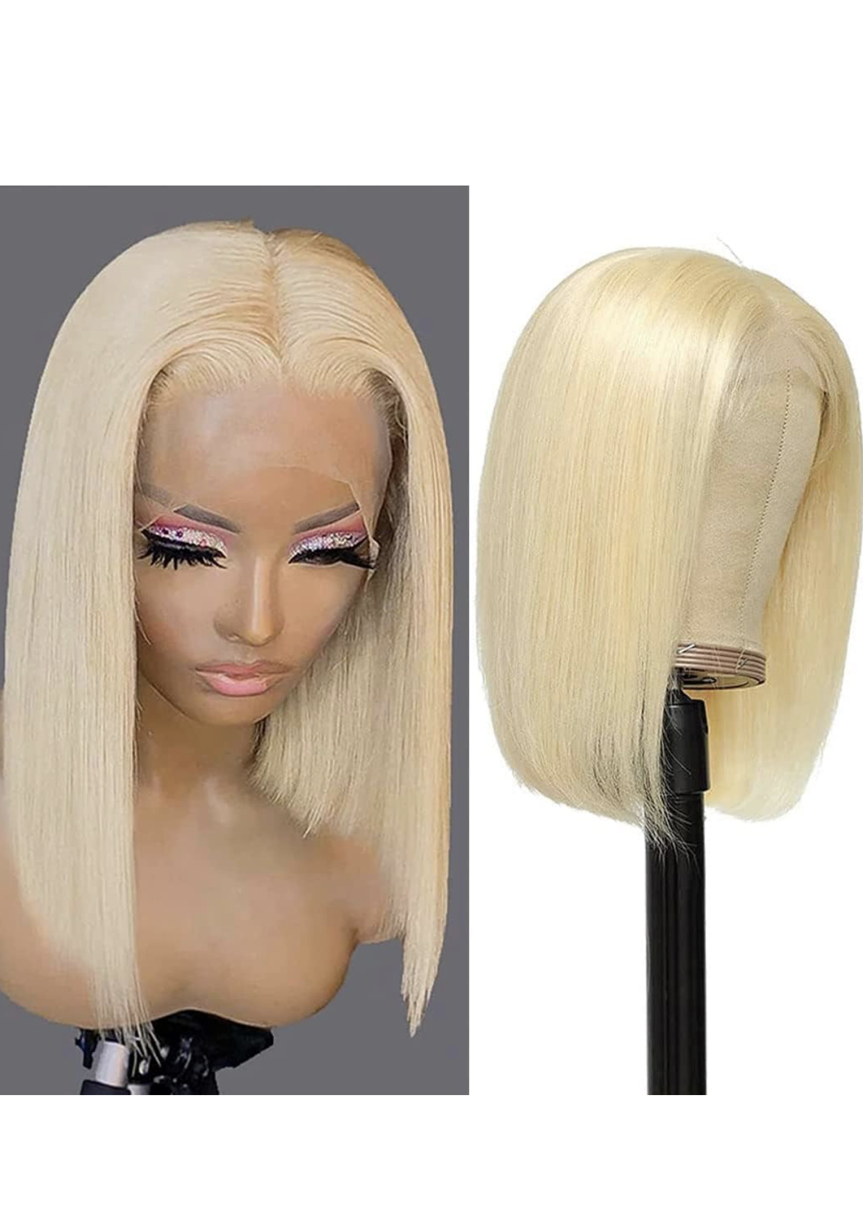 Straight Bob Wig 13X4 Human Hair 14in.
