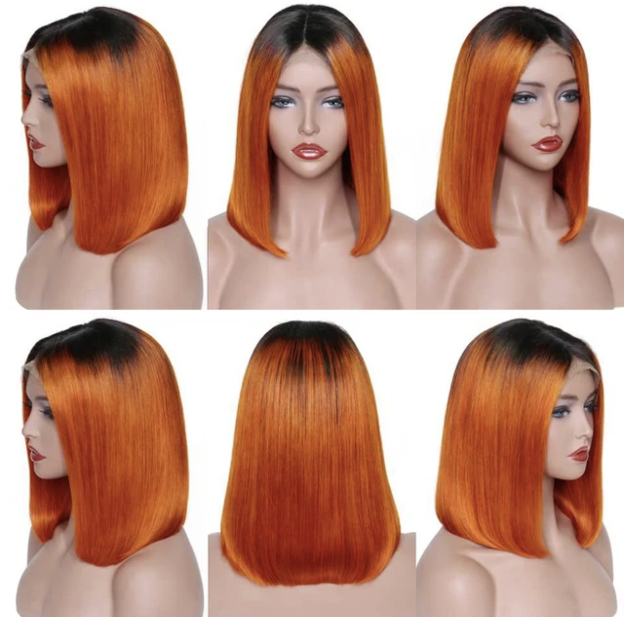 Straight Bob Wig 13X4 Human Hair 14in.