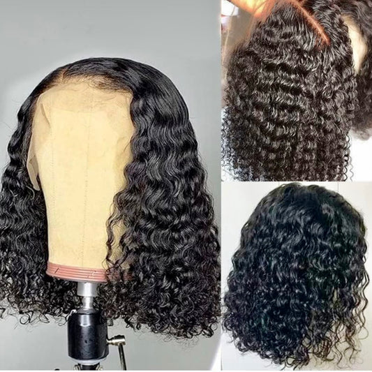 Water Wave Bob Wig 13x4 Human Hair 12Inch.